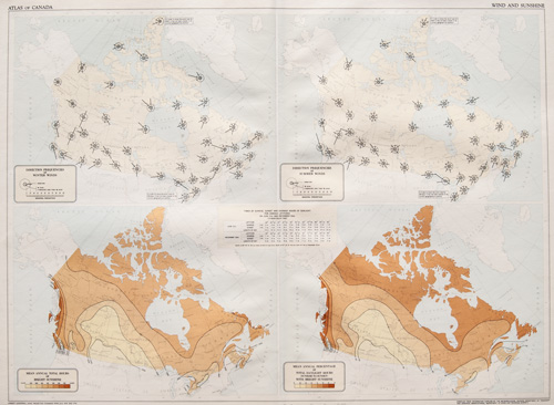 wind and sunshine map of canada